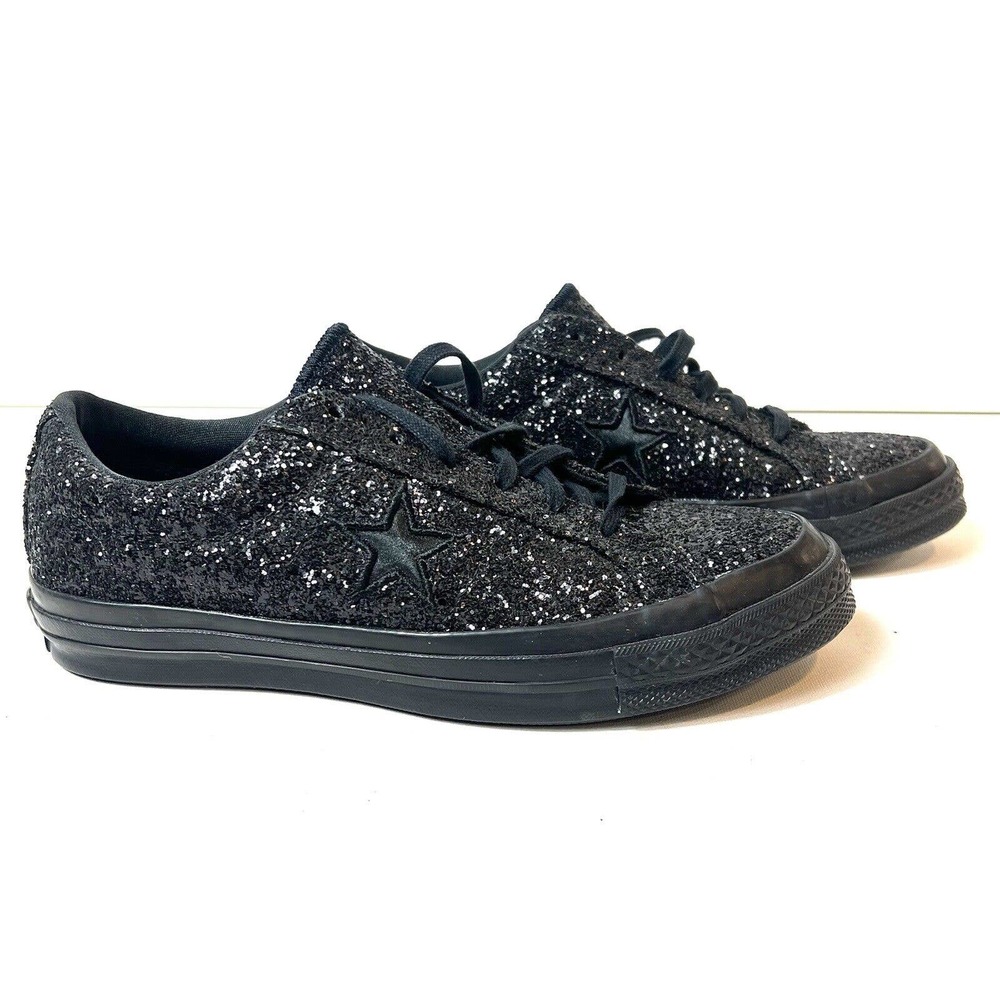 Converse Black Glitter Sneakers